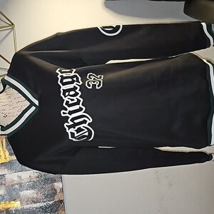 Chicago Men Letter Graphic Striped Trim Sweatshirt Color Black Size‎ XXL